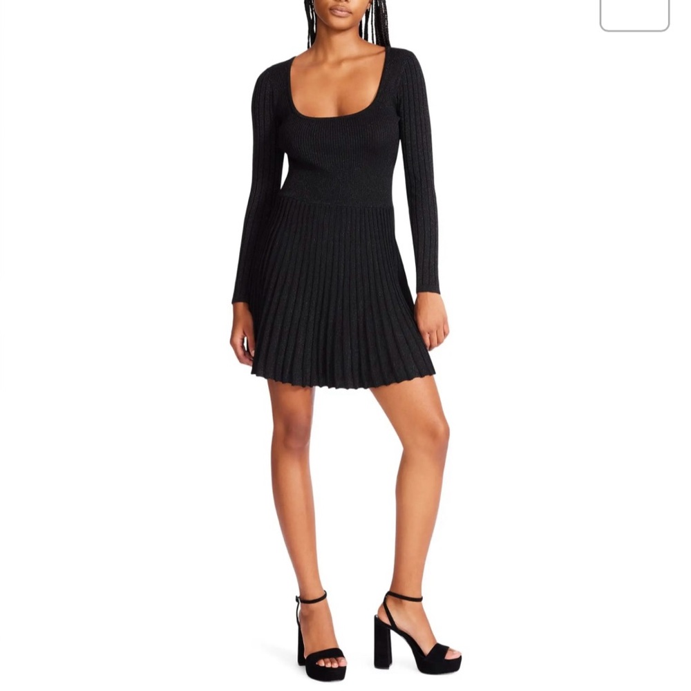 Betsy Johnson Plated Metallic Mini Sweterdress